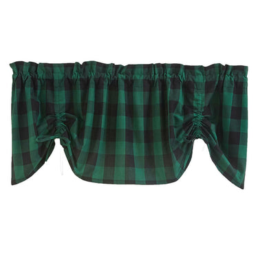 Wicklow Check Lined Farmhouse Valance Curtain - Forest Park designs - The Fox Decor